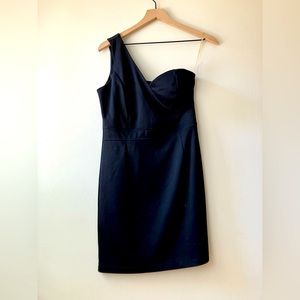 One shoulder little black dress